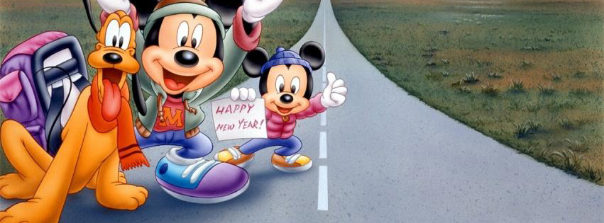diseny, world, happy, new, year, mickey, pluto ...