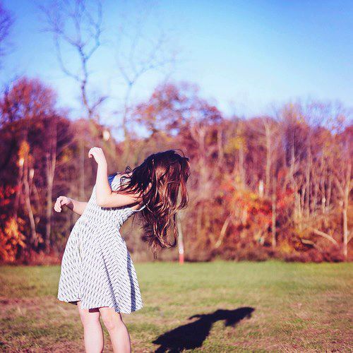 girl, playing, with, hair