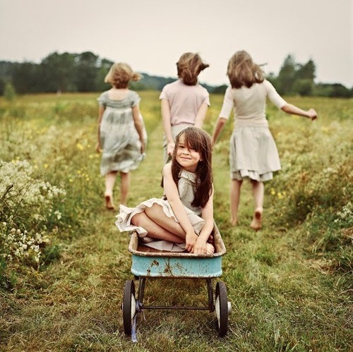 cute, friends, group, girls, child