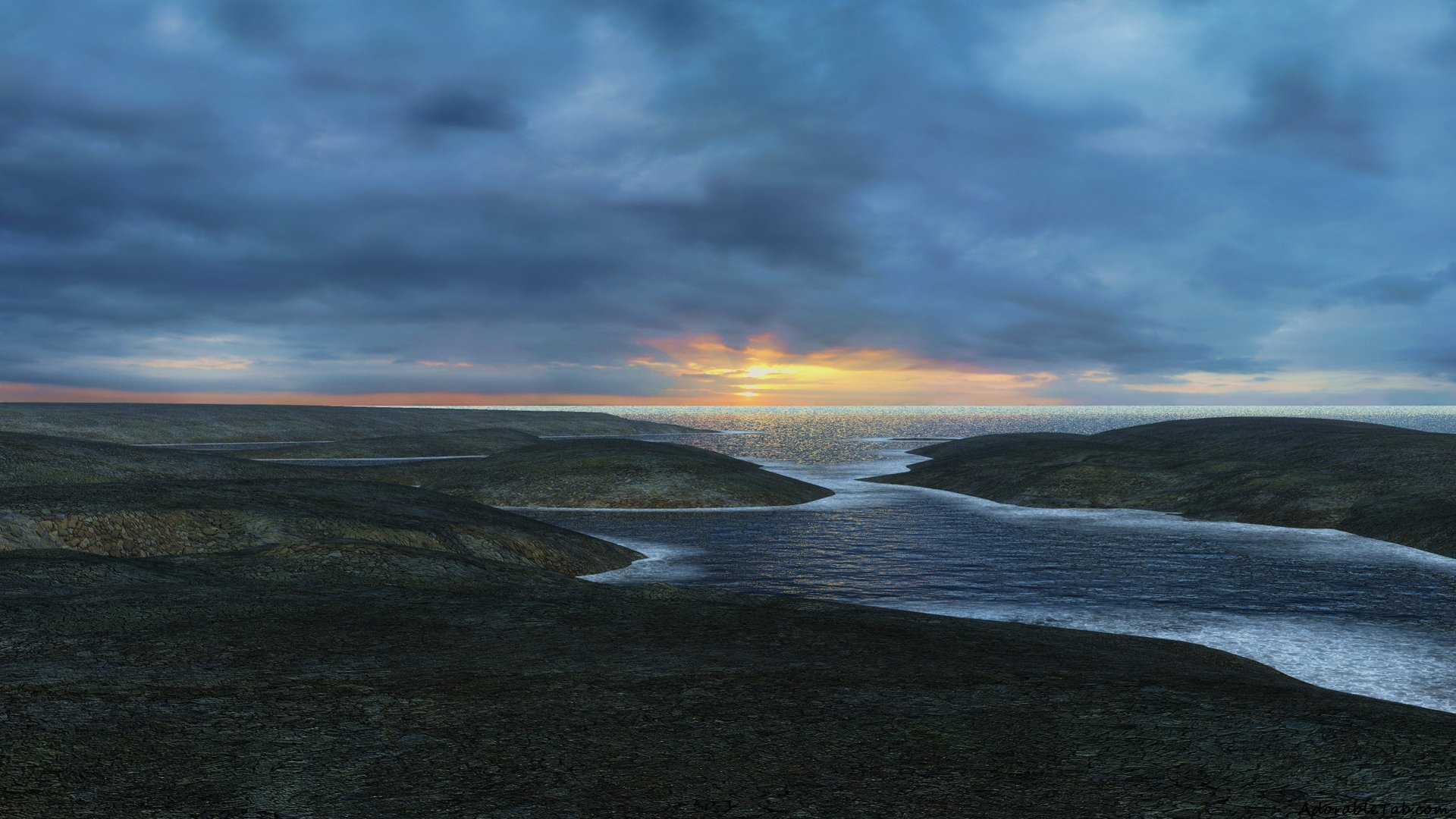 beautiful, horizon, sunset