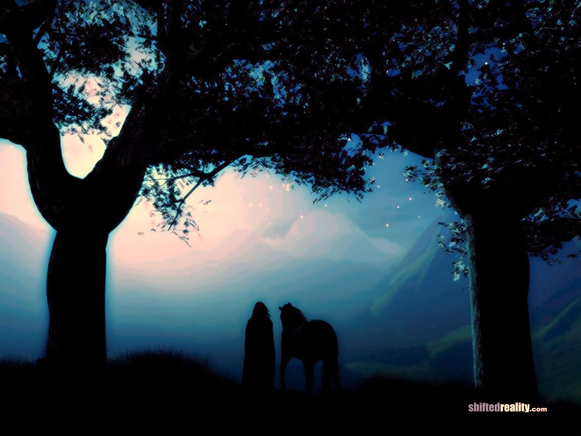 human, hourse, bluish