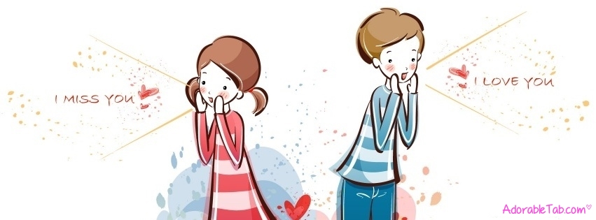 cute, love, cartoon, facebook, cover