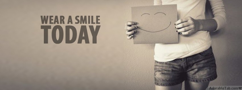 wear, a, smile, today, fb, timeline, cover