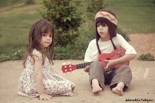 kids, guitarist, boy, girl, cute