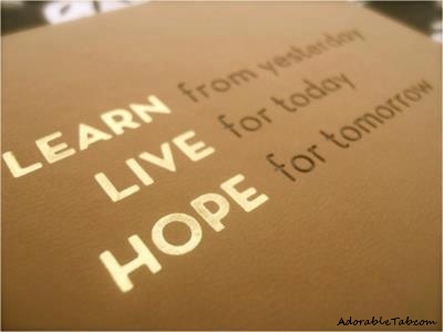 quote, learn, hope, live